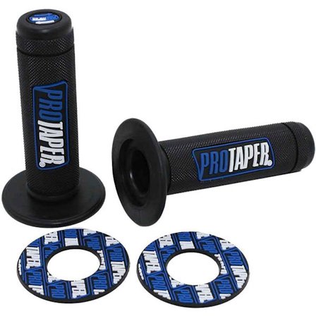 Dirt Pit Bike Grips Gummi Pro Taper Full Diamond Mønster Passer 7/8' Standard Styre (Blå)