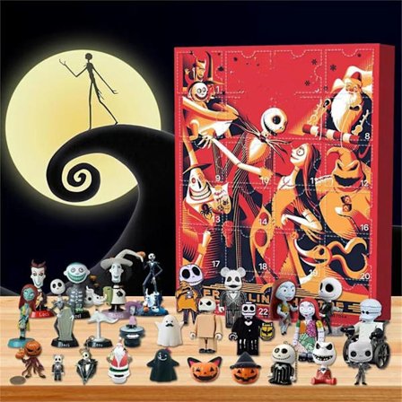 Adventskalender med 24 Dager Halloween Nedtelling Kalender Oppgradert Adventskalender Horror for Barn Gutter Jenter Menn K
