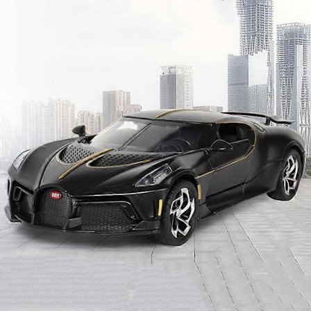 1:24 La Voiture Noire Legeringsbil Model Legetøj Støbt Metal Køretøjer Sportsvogn Model Samling Børnegaver