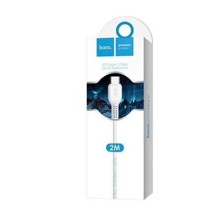 2 Meter HOCO Flash X20 USB - USB Typ C Vit
