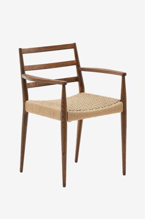 Kave Home - Tuoli Analy - Ruskea - Käsinojalliset tuolit - - Homeroom