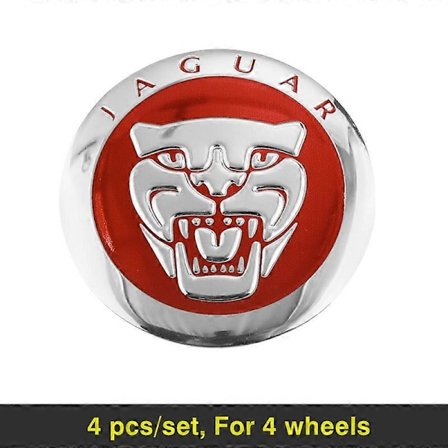 4 stk Dekksenternavdekselklistremerke 56mm Deksel Biltilbehør For Jaguar XF 250 X Type F Pace Xj X351 Xe S Type XKR