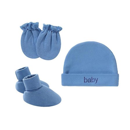 Babys mössa, vantar och sockor set för pojkar och flickor, mössa 0-6 månader