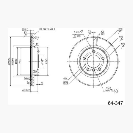 Bromsskiva - Biltema