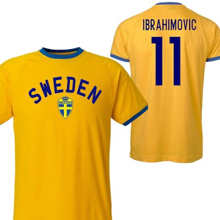 Sverige T-shirt - Ibrahimovic 11 på ryggan Sweden märke 2021