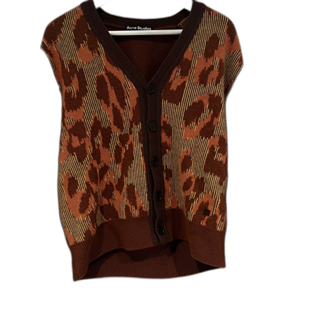 Brun leopardmönstrad kofta Acne Studios