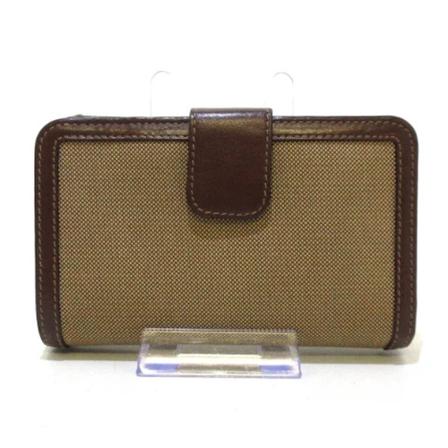 Prada Vintage, Pre-owned Cotton wallets Bruin, Dames, Maat:ONE Size,leather,Ritsen