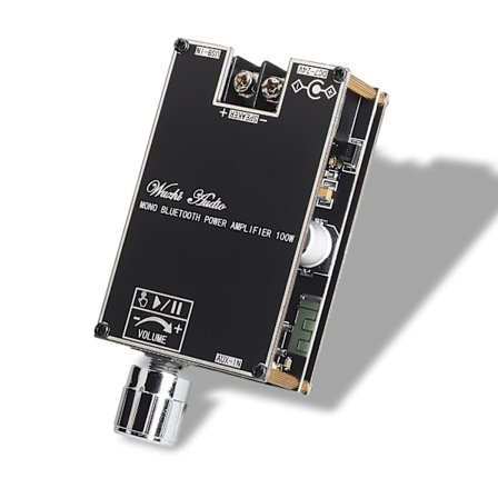 ZK-1001B Mono Bluetooth-forstærkerkort med TPA316D2-chip, bred spændingsindgang 12-24V topeffekt 100W, med TWS-parringsfunktion, sort (ZK-100