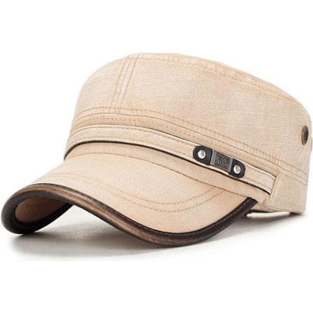 Flad top kasket, bomulds baseball kasket, klassisk almindelig vintage hær mil