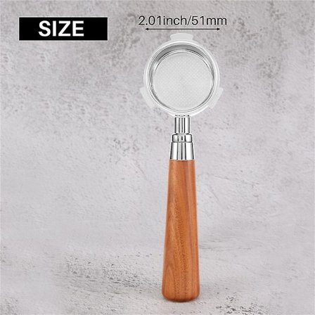 Ec685 Ec680 Bottenlös Portafilter 51mm Espresso Filter med 2 st 51mm Kaffe Pulver