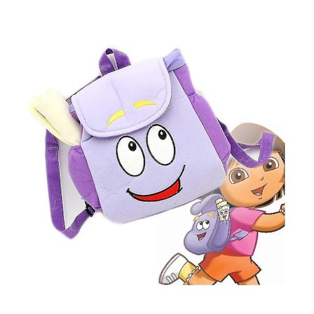 Dora Utforskeren Lilla Plysj Ryggsekk Med Kart Barn Leker Skole Julegaver