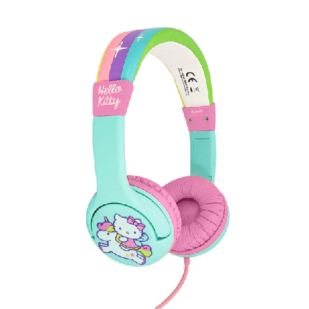 Hello Kitty Hörlur Junior On-ear 85db Grön/rosa Enhörning