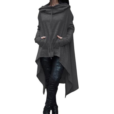 Långärmad Tröja För Kvinnor I Enfärgade Hoodies