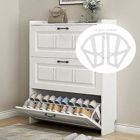 Par Skoskapshyller Hjem Hul Dobbel Hylle Skohylle Skapskuff Skohylle, Hylle, Skaphengsler Hvit-Excellence