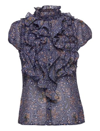 Lillysz Ss Shirt Blouses Short-sleeved Blå Saint Tropez