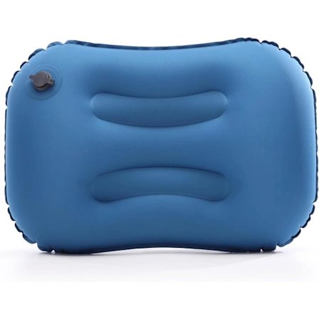 Uppblåsbara Campingkuddar, Rese Nackkudde, Ultralätt Strandkudde, Kudde för Resor, Camping, Vandring, Sovande (Blå)