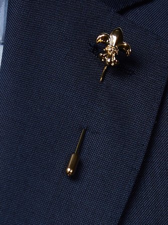 John Henric Men's Gold Lapel Pin Lily Size Onesize