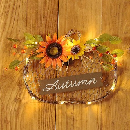 Efterårsvægdekoration, Dørkrans Dekoration, Forudbelyste Hængende Græskar Dekorationer Med Lys, Efterårs Kranser Til Hjemmet, Landhus, Kontor, Til 