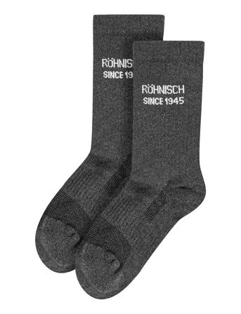 2-Pack Logo Socks Grey Röhnisch