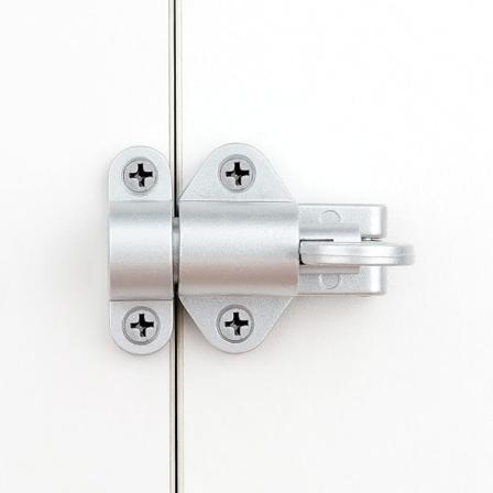 IC 6-pakks selvlukkende låser, Sølvgrå fjærbelastet dør lås, Fjærbelastet boltlås Aluminiumlegering Sikkerhetsautomatikk