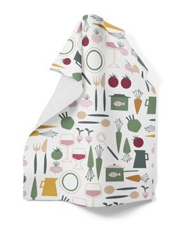 Kökshandduk Dinner Grön - Kök - Arvidssons Textil