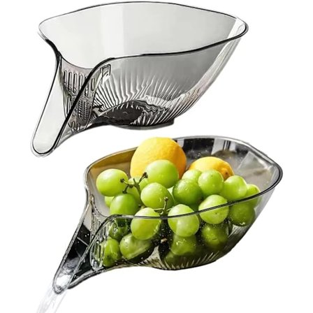 NA/Multifunktionell avloppskorg, frukt- och grönsakstvättkorg med stor kapacitet, 2-delars set