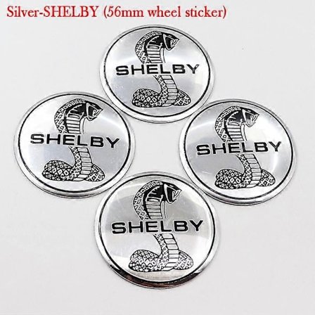 4 stk. 56 mm eller 60 mm Kompatibel med Cobra Shelby Bil Logo Hjul Centerkapsel Fælg Badge Covers Mærkat Auto Refit Dekoration Emblem Sticker Styling-