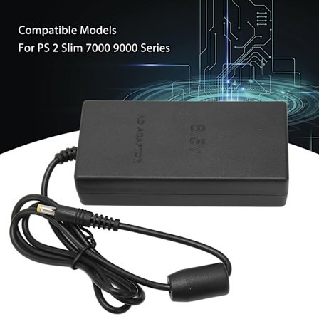 Nätaggregat för PS2 Ersättningskontakt Plug and Play AC-adapter Laddare Kabel Sladd för PS2 Slim 70000 9000 Konsol 100?240V EU-kontakt
