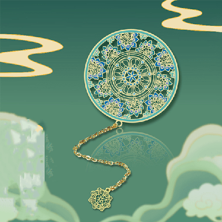 Dunhuang Biwen Caojing Metall Gullbelagt Gaveeske Bokmerke Cultu