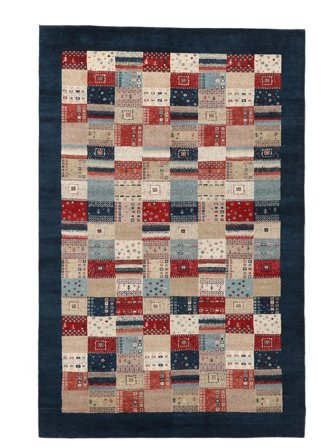 Anudada A Mano Gabbeh Loribaft Alfombra 198X305 De Lana Negro/Marrón