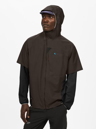 Klättermusen Vidre Hood Jacket Men's - Brown Umber-Black - XXL