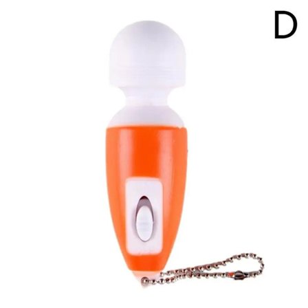 Bærbar Mini Massasjestav Liten Stress Relief Ring Elektronisk Massasjeapparat med Nøkkelring Full Knapplukking Kropp T3T2