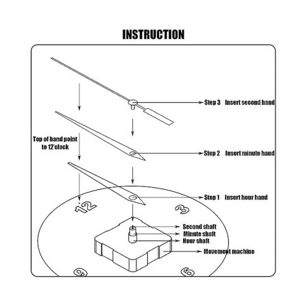 6 stk. urmekanisme udskiftningssæt med 7 pakke urviser DIY lydløs fejemotor urværk ur repa