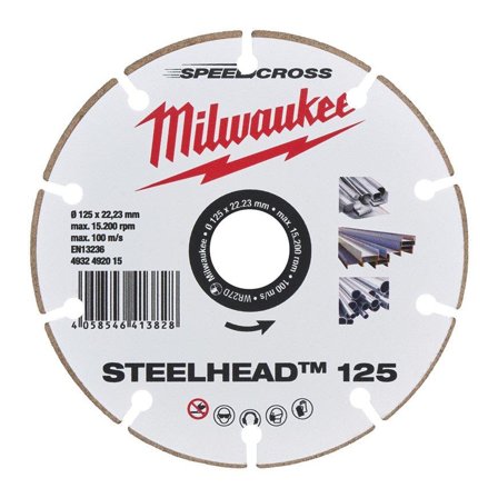 Milwaukee Speedcross Steelhead Diamantkapskiva Ø125 mm, Maskintillbehör & förbrukning