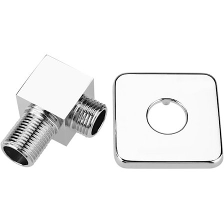 Suihkuletkun kulmaventtiili käsisuihkun pidikkeellä, seinäkiinnitys kylpyhuoneeseen