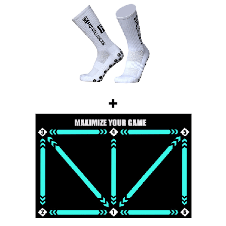 Jalkapalloharjoitusmatto, 90 x 60 cm Jalkapallomatto Pallonkäsittely, liukumaton Jalkapallomatto Harjoitusmatto (Sarja A (alkuperäinen + sukat))