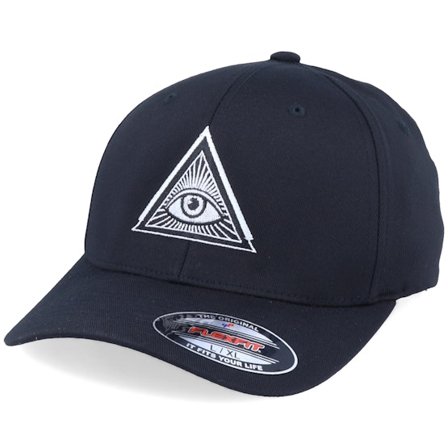 Iconic - Noir Casquette - Illuminati Black Flexfit @ Hatstore