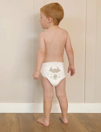 Kit & Kin Eco Nappy Pants - White - 4(9-15KG