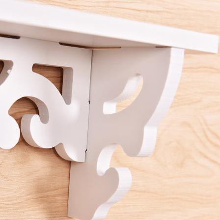 Hvit trehylle Display Henge Stativ Oppbevaring Godsholder Hvit Medium