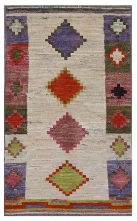 Annodato A Mano Moroccan Berber - Afghanistan 78X135 Tappeto Di Lana Rosso Scuro/Arancione Piccolo