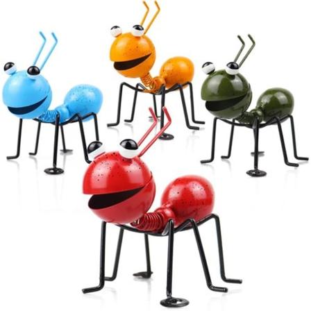 4PCS Maurs Hage Dekorativ Hagekunst Metallskulptur Maurs Dekorasjon