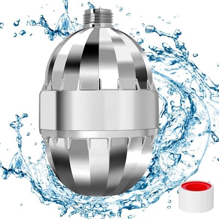 Duschfilter anti-kalk - Duschfilter med 5 tjockare filterpatroner för effektiv filtrering av hårt vatten, mjukare hud och hår