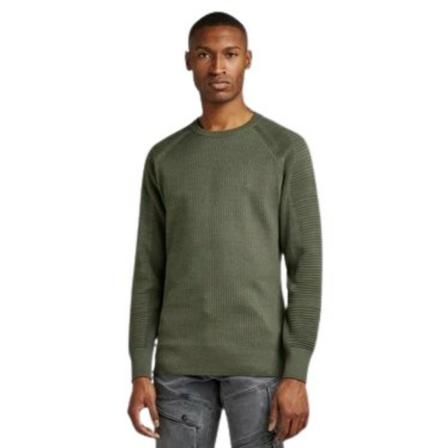 G-star, Round-neck Knitwear Zielony, Mężczyzna, Rozmiar: S