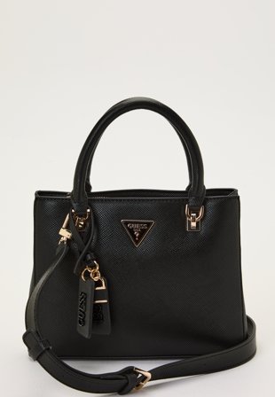 Guess - Noelle Ii Sml Multi Comp Satchel - Black - Kläder - - Bubbleroom