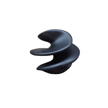 Sort polyresin dekorativ knude, 14x14x12 cm