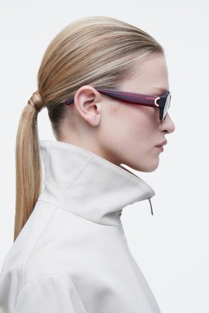 COS Facet Sunglasses - Rectangle in Red - Women