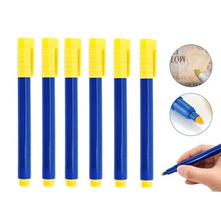 6 st - Falska pengar detektor penna - Kontrollera penna falska pengar detektor penna set - Euro Quick - Falska pengar penna - Fa