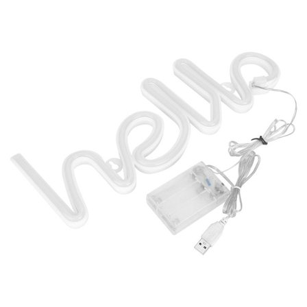 LED-bogstaver, neonlysskilte, kunst, dekorative lys, væg