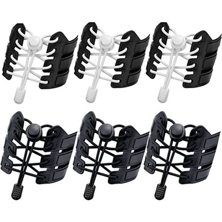 6 par elastiske skolisser til voksne og børn - ingen snørebånd