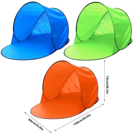 Strandtält med förvaringsväska för en person, pop-up tält, omedelbar skugga